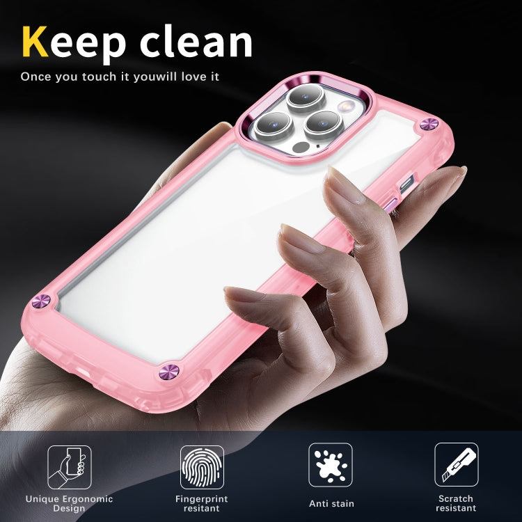 For iPhone 12 Pro Skin Feel TPU + PC Phone Case(Transparent Pink) - free shipping - PMC TechLife - Order now!