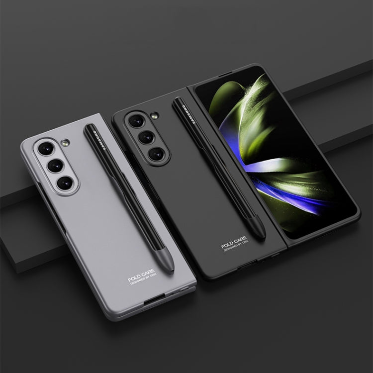 For Samsung Galaxy Z Fold5 GKK Ultra-thin Full Coverage Phone Flip Case with Pen Slot(Grey) - Galaxy Z Fold5 Cases by GKK | Online Shopping South Africa | PMC TechLife | Buy Now Pay Later Mobicred