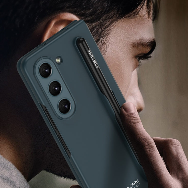For Samsung Galaxy Z Fold5 GKK Ultra-thin Full Coverage Phone Flip Case with Pen Slot(Wine Red) - Galaxy Z Fold5 Cases by GKK | Online Shopping South Africa | PMC TechLife | Buy Now Pay Later Mobicred