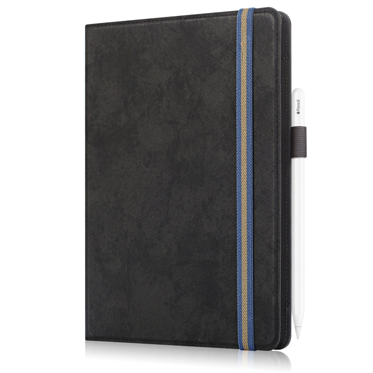 For 9-11 inch Marble Cloth Texture Horizontal Flip Universal Tablet PC Leather Case with Pen Slot & Holder(Black) - 10 - 11 inch by PMC TechLife | Online Shopping South Africa | PMC TechLife | Buy Now Pay Later Mobicred