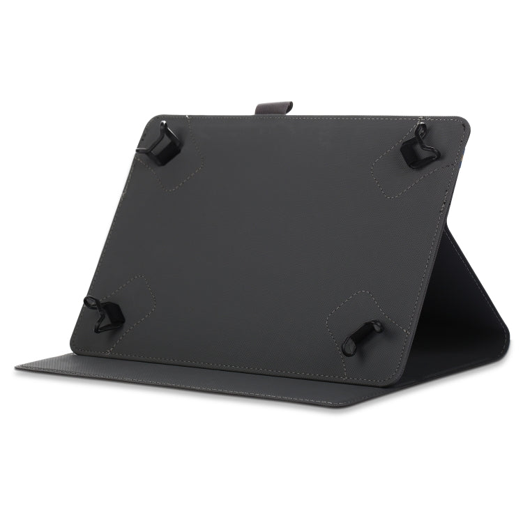 For 9-11 inch Marble Cloth Texture Horizontal Flip Universal Tablet PC Leather Case with Pen Slot & Holder(Black) - 10 - 11 inch by PMC TechLife | Online Shopping South Africa | PMC TechLife | Buy Now Pay Later Mobicred