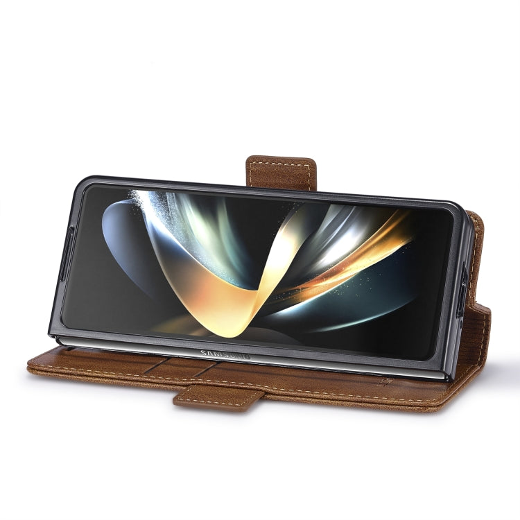 For Samsung Galaxy Z Fold5 LC.IMEEKE RFID Anti-theft Leather Phone Case(Brown) - free shipping - PMC TechLife - Order now!