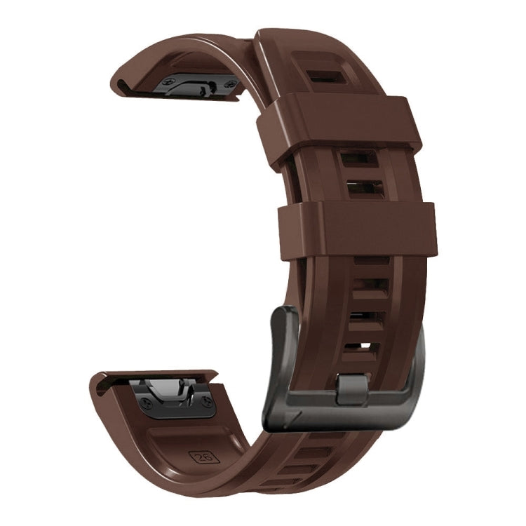 Compatible with Garmin Instinct 2 Solar Sport Pure Color Silicone Watch Band(Brown) - Watch Bands by PMC TechLife | Online Shopping South Africa | PMC TechLife | Buy Now Pay Later Mobicred