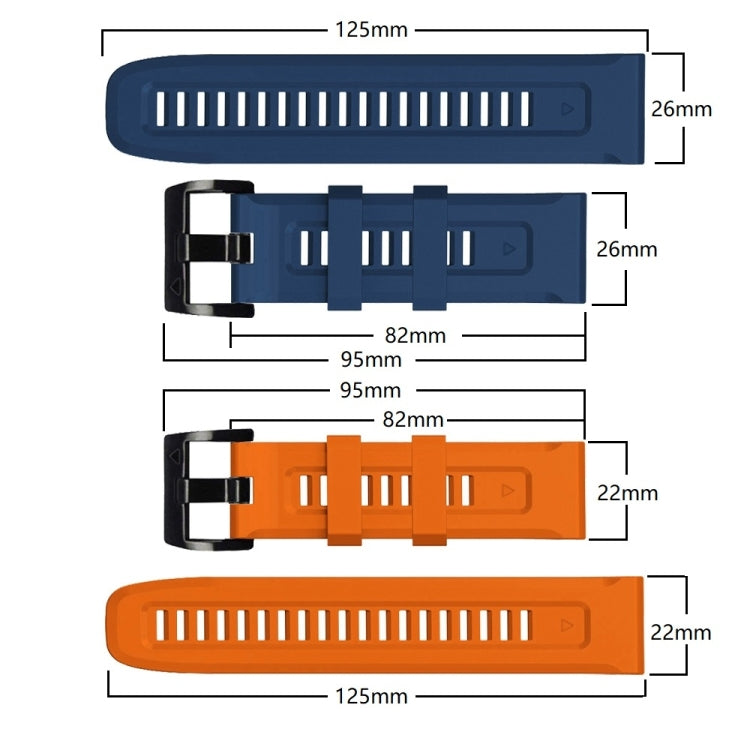 Compatible with Garmin Instinct 2 Solar Sport Pure Color Silicone Watch Band(Orange) - free shipping - PMC TechLife - Order now!