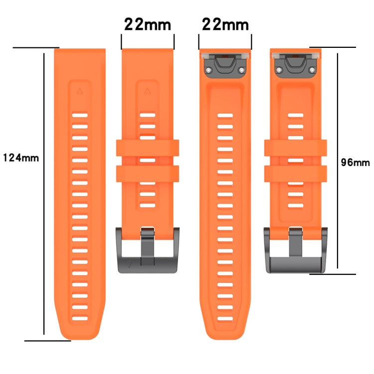 Compatible with Garmin Fenix 7 Pro 47mm Solid Color Silicone Watch Band(Black) - Watch Bands by PMC TechLife | Online Shopping South Africa | PMC TechLife | Buy Now Pay Later Mobicred