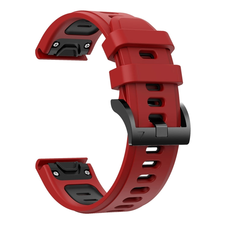 Compatible with Garmin Instinct 2 Solar Sports Two-Color Silicone Watch Band(Red+Black) - free shipping - PMC TechLife - Order now!