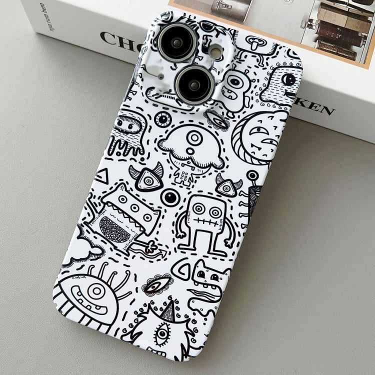 For iPhone 14 Plus Painted Pattern Precise Hole PC Phone Case(Block Monster) - iPhone 14 Plus Cases by PMC TechLife | Online Shopping South Africa | PMC TechLife