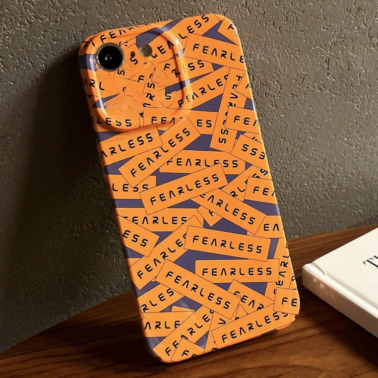 For iPhone SE 2022 / 2020 / 8 / 7 Painted Pattern Precise Hole PC Phone Case(Orange Label) - iPhone SE 2022 / 2020 / 8 / 7 Cases by PMC TechLife | Online Shopping South Africa | PMC TechLife