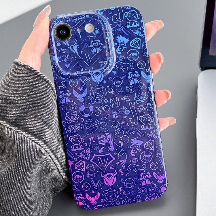 For iPhone SE 2022 / 2020 / 8 / 7 Painted Pattern Precise Hole PC Phone Case(Red Blue Graffiti) - iPhone SE 2022 / 2020 / 8 / 7 Cases by PMC TechLife | Online Shopping South Africa | PMC TechLife