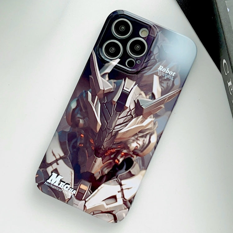For iPhone 13 Pro Max Painted Pattern Precise Hole PC Phone Case(Golden Robot) - iPhone 13 Pro Max Cases by PMC TechLife | Online Shopping South Africa | PMC TechLife