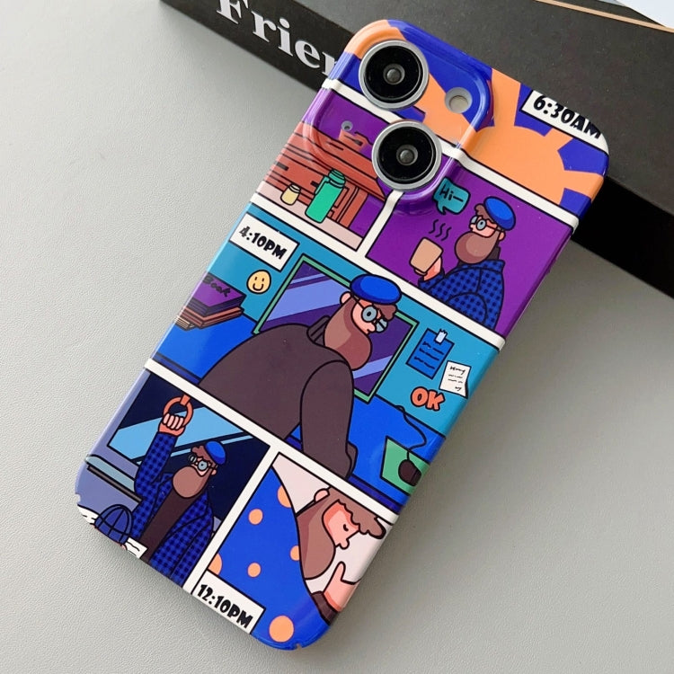 For iPhone 13 Painted Pattern Precise Hole PC Phone Case(Working Uncle) - iPhone 13 Cases by PMC TechLife | Online Shopping South Africa | PMC TechLife