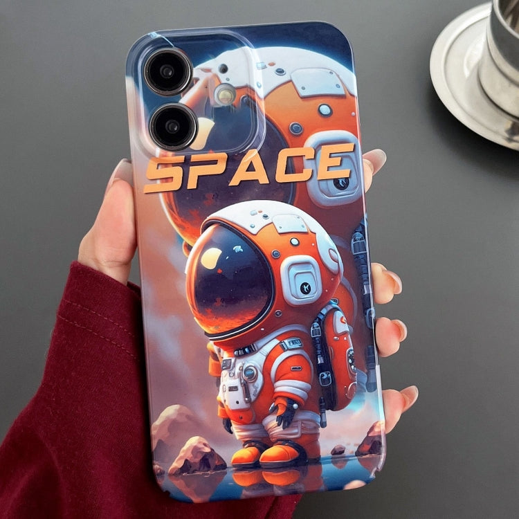 For iPhone 11 Painted Pattern Precise Hole PC Phone Case(Orange Astronaut) - iPhone 11 Cases by PMC TechLife | Online Shopping South Africa | PMC TechLife