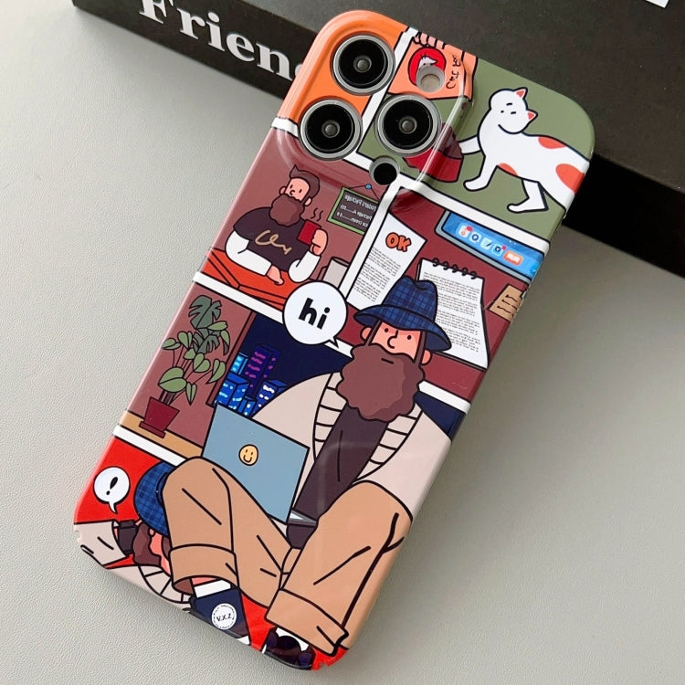 For iPhone 11 Pro Painted Pattern Precise Hole PC Phone Case(Holiday Uncle) - iPhone 11 Pro Cases by PMC TechLife | Online Shopping South Africa | PMC TechLife