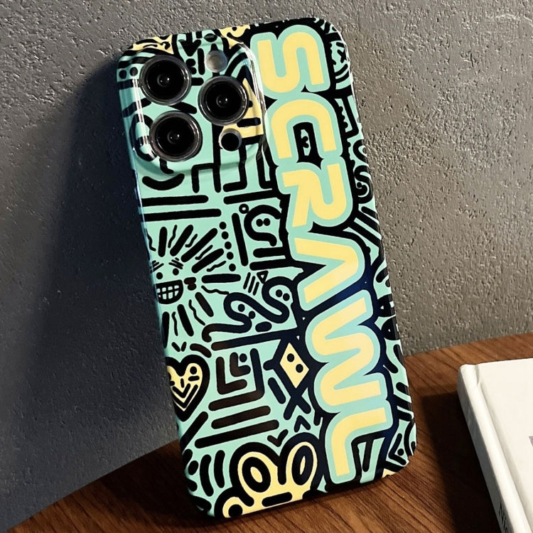 For iPhone 11 Pro Painted Pattern Precise Hole PC Phone Case(Green SCR) - iPhone 11 Pro Cases by PMC TechLife | Online Shopping South Africa | PMC TechLife