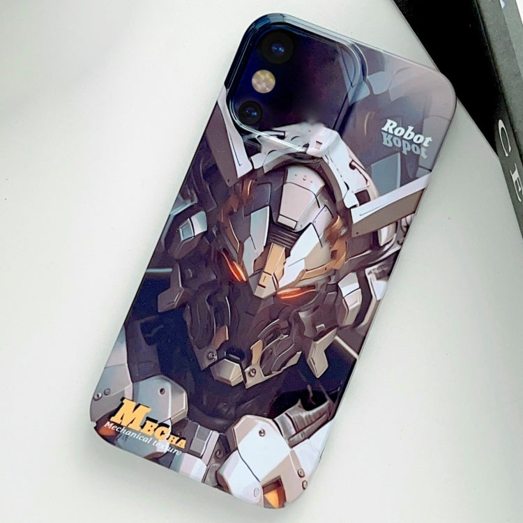 For iPhone X / XS Painted Pattern Precise Hole PC Phone Case(Grey Robot) - free shipping - PMC TechLife - Order now!