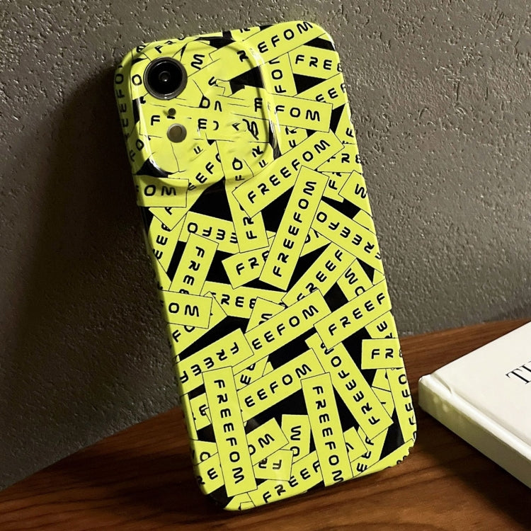 For iPhone XR Painted Pattern Precise Hole PC Phone Case(Green Label) - More iPhone Cases by PMC TechLife | Online Shopping South Africa | PMC TechLife