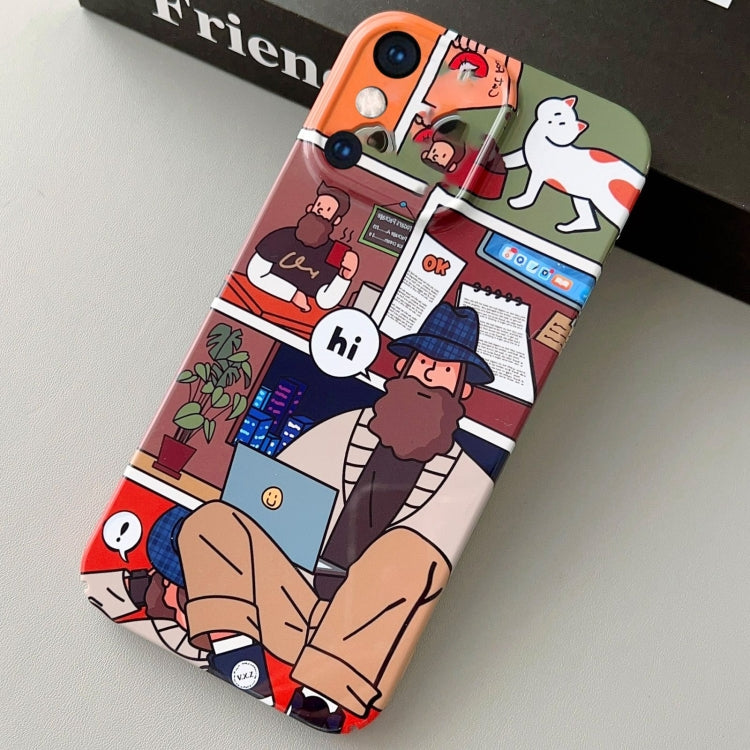 For iPhone XS Max Painted Pattern Precise Hole PC Phone Case(Holiday Uncle) - free shipping - PMC TechLife - Order now!