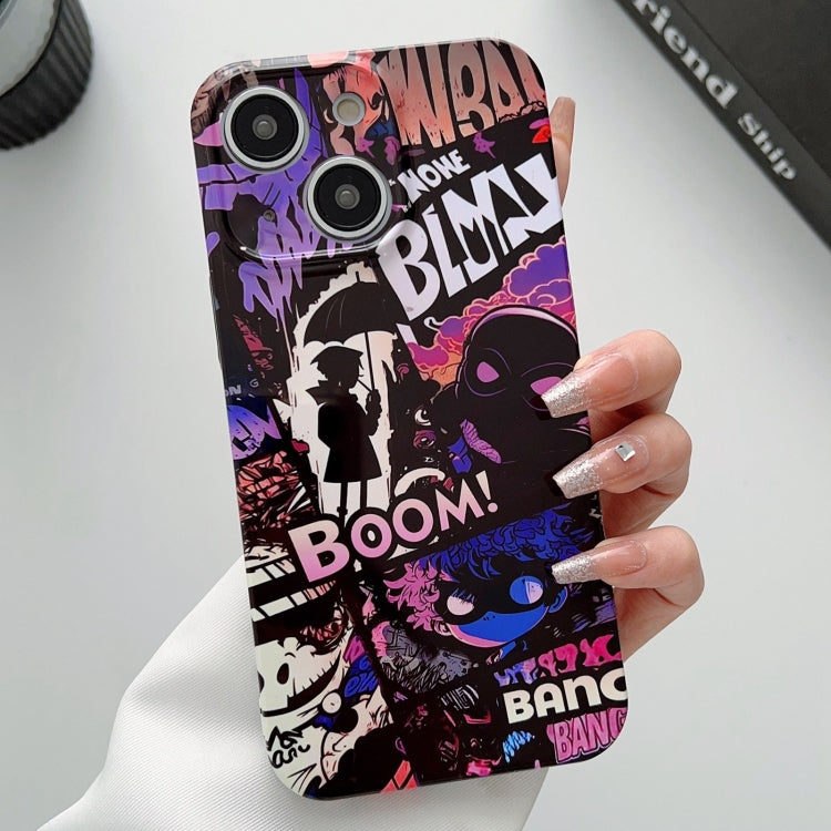 For iPhone 15 Plus Painted Pattern Precise Hole PC Phone Case(Comics Umbrella Boy) - iPhone 15 Plus Cases by PMC TechLife | Online Shopping South Africa | PMC TechLife
