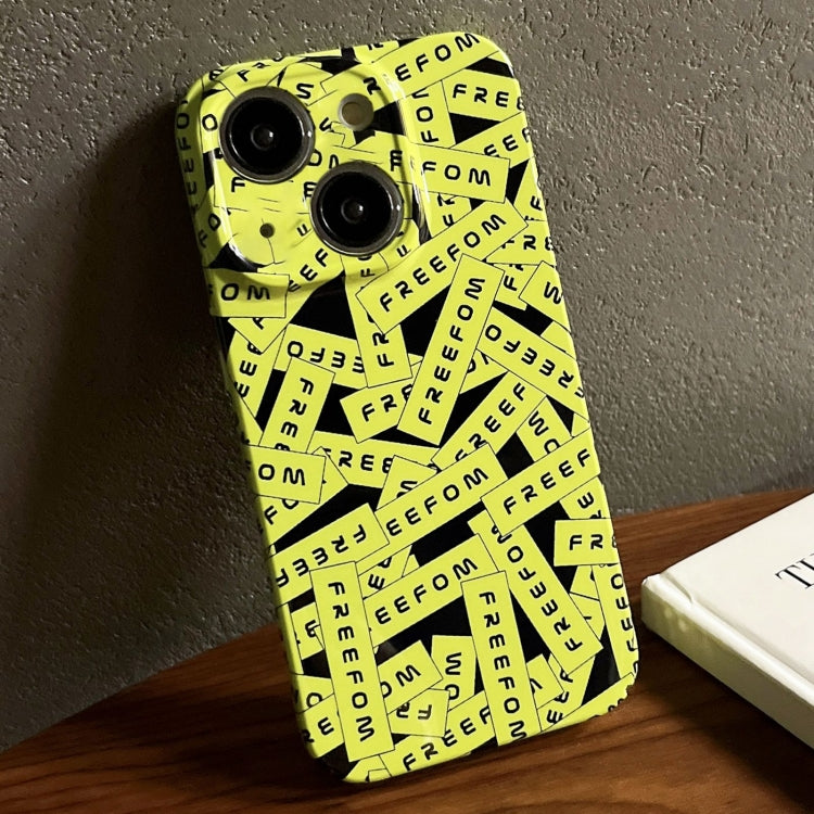 For iPhone 15 Plus Painted Pattern Precise Hole PC Phone Case(Green Label) - iPhone 15 Plus Cases by PMC TechLife | Online Shopping South Africa | PMC TechLife