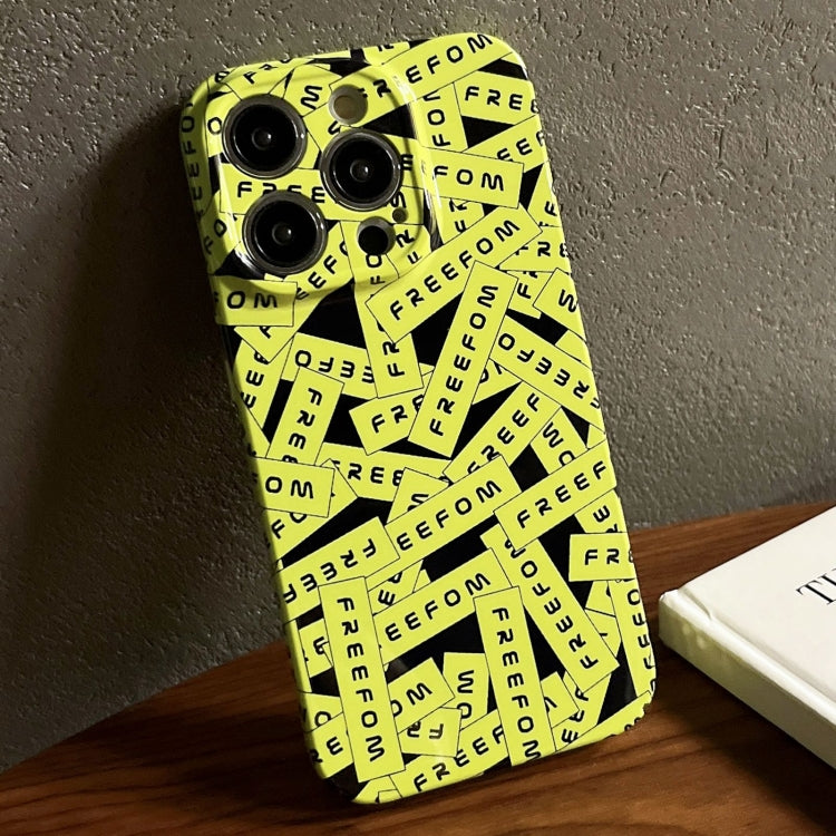 For iPhone 15 Pro Max Painted Pattern Precise Hole PC Phone Case(Green Label) - iPhone 15 Pro Max Cases by PMC TechLife | Online Shopping South Africa | PMC TechLife