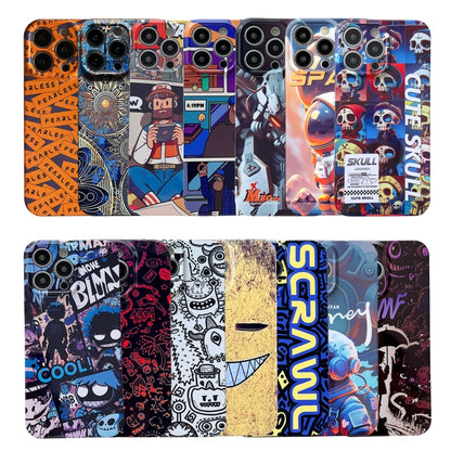 For iPhone 13 Pro Painted Pattern Precise Hole PC Phone Case(Purple Comics) - iPhone 13 Pro Cases by PMC Jewellery | Online Shopping South Africa | PMC Jewellery