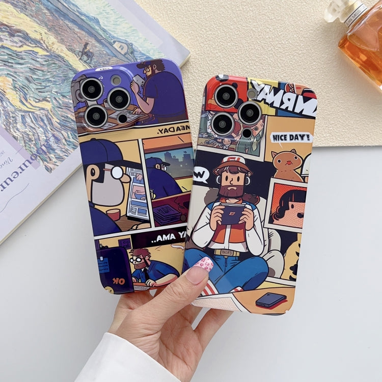 For iPhone SE 2022 / 2020 / 8 / 7 Painted Pattern Precise Hole PC Phone Case(Vacationer) - iPhone SE 2022 / 2020 / 8 / 7 Cases by PMC TechLife | Online Shopping South Africa | PMC TechLife