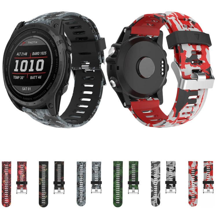 Compatible with Garmin Enduro 2 Camouflage Printed Silicone Watch Band(Black+Digital Camouflage) - free shipping - PMC TechLife - Order now!