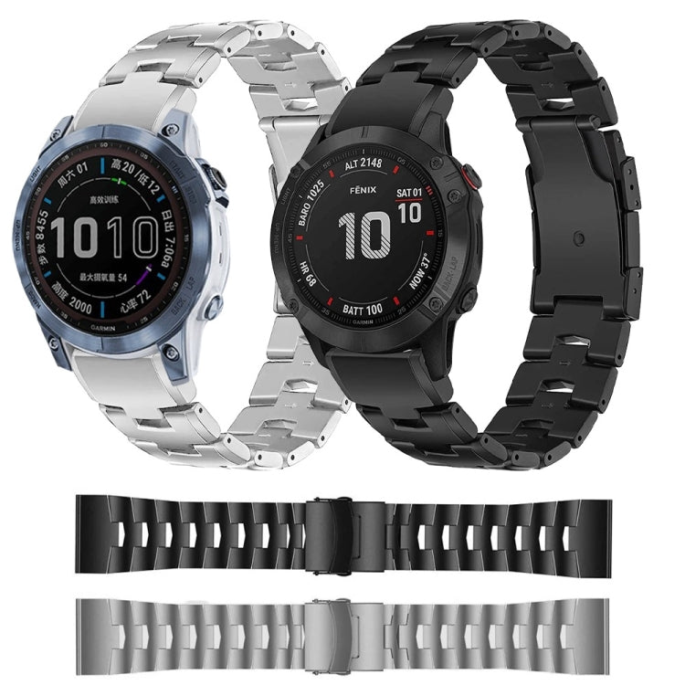 Compatible with Garmin Fenix 7 Pro 51mm Titanium Alloy Quick Release Watch Band(Black) - Watch Bands by PMC TechLife | Online Shopping South Africa | PMC TechLife | Buy Now Pay Later Mobicred