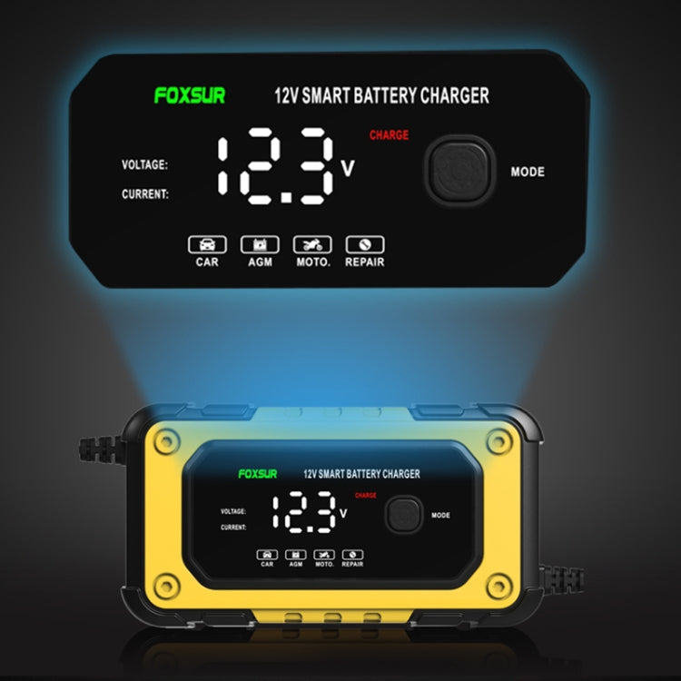 FOXSUR FBC1206E 6A 12V Car / Motorcycle Smart Battery Charger(UK Plug) - free shipping - PMC TechLife - Order now!