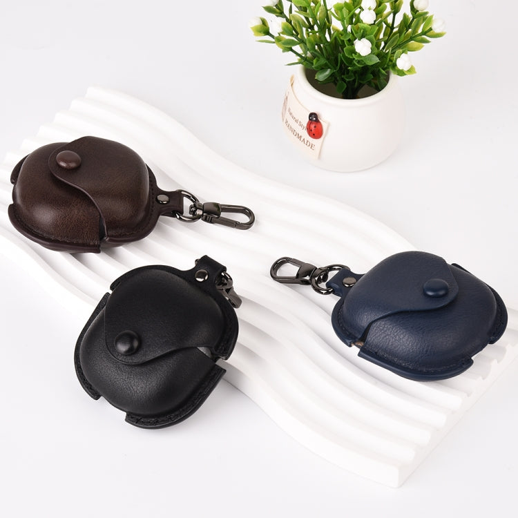 For Samsung Galaxy Buds Live / Pro Leather TWS Earphone Protective Case with Hook(Yellow) - Samsung Earphone Case by PMC TechLife | Online Shopping South Africa | PMC TechLife