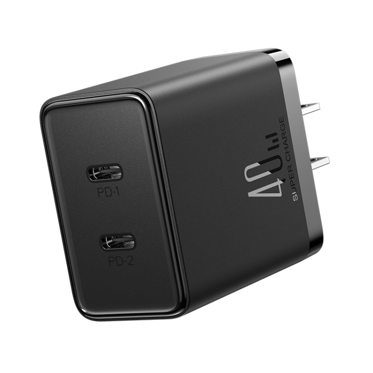 JOYROOM TCF09 40W Dual USB-C / Type-C 2PD Mini Intelligent Fast Charger(US Plug) - USB Charger by JOYROOM | Online Shopping South Africa | PMC Jewellery
