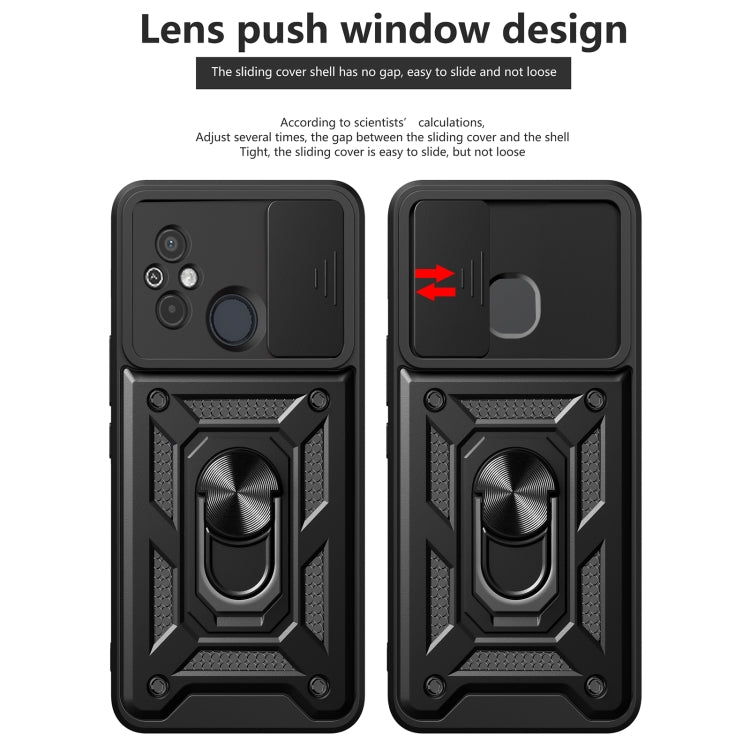 For Xiaomi Redmi 12 4G Sliding Camera Cover Design TPU Hybrid PC Phone Case(Silver) - free shipping - PMC TechLife - Order now!