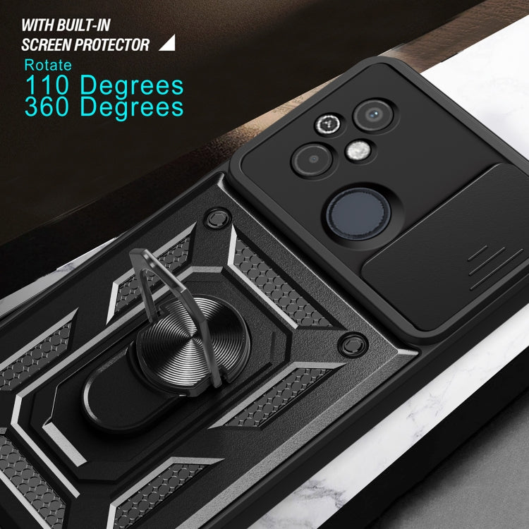 For Xiaomi Redmi 12 4G Sliding Camera Cover Design TPU Hybrid PC Phone Case(Silver) - free shipping - PMC TechLife - Order now!