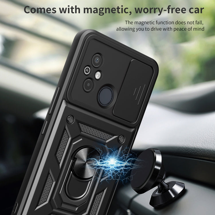 For Xiaomi Redmi 12 4G Sliding Camera Cover Design TPU Hybrid PC Phone Case(Silver) - free shipping - PMC TechLife - Order now!