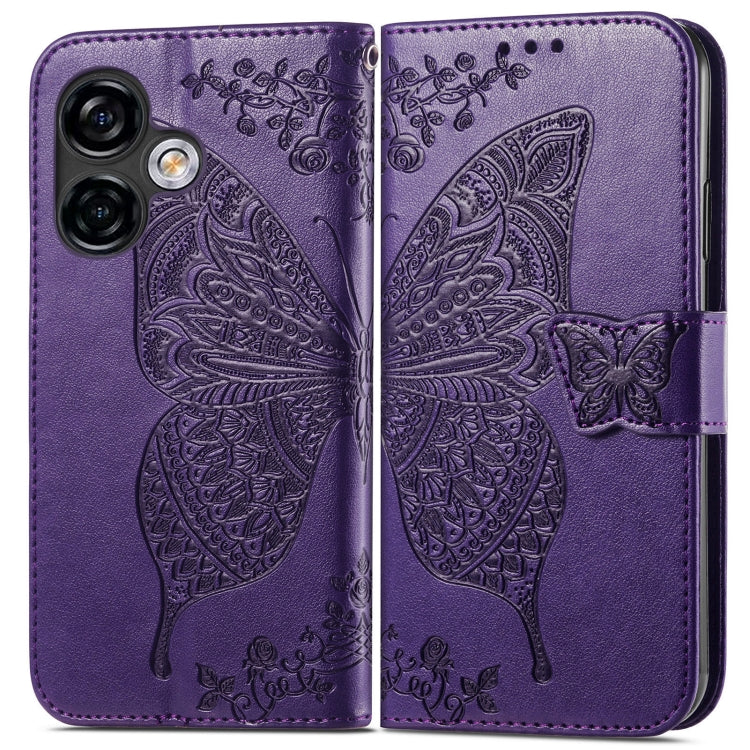 For Ulefone Note 16 Pro Butterfly Love Flower Embossed Leather Phone Case(Dark Purple) - free shipping - PMC TechLife - Order now!