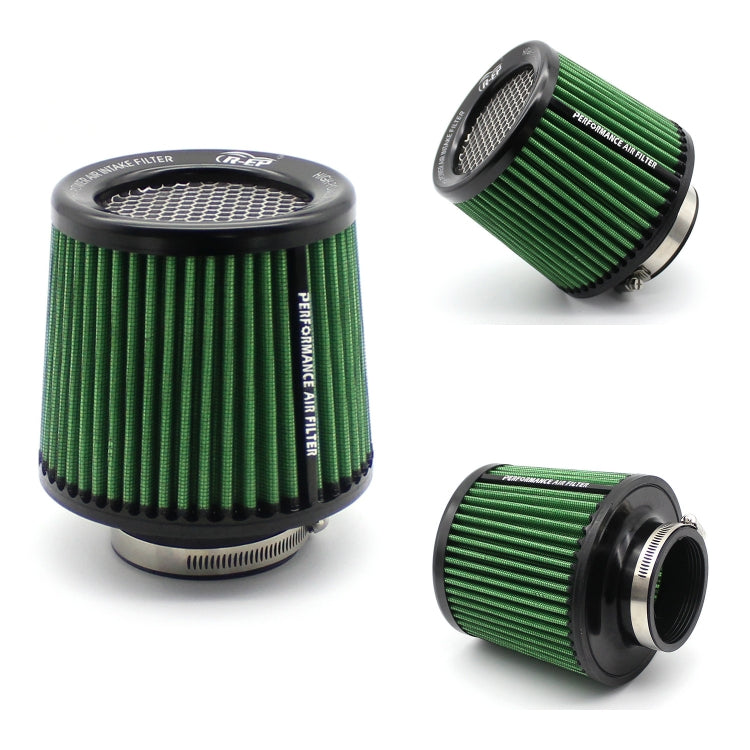 XH-UN077-079 Car High Flow Cold Cone Engine Air Intake Filter, Size:76mm(Green) - Air Intake System by PMC TechLife | Online Shopping South Africa | PMC TechLife