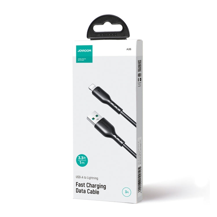 JOYROOM SA26-AL3 Flash Charge Series 3A USB to 8 Pin Fast Charging Data Cable, Cable Length:1m(Black) - Normal Style Cable by JOYROOM | Online Shopping South Africa | PMC TechLife | Buy Now Pay Later Mobicred