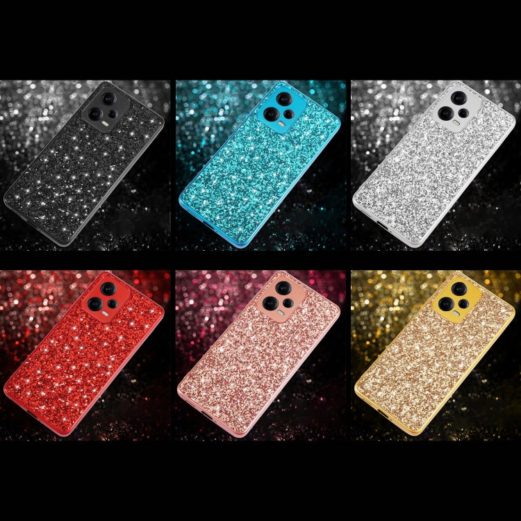 For Xiaomi Redmi Note 12 Pro 5G Global Glitter Powder Shockproof TPU Phone Case(Gold) - free shipping - PMC TechLife - Order now!
