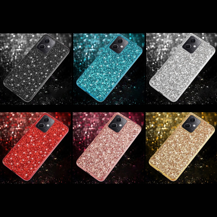 For Xiaomi Redmi Note 12 4G/5G Global Glitter Powder Shockproof TPU Phone Case(Black) - free shipping - PMC TechLife - Order now!