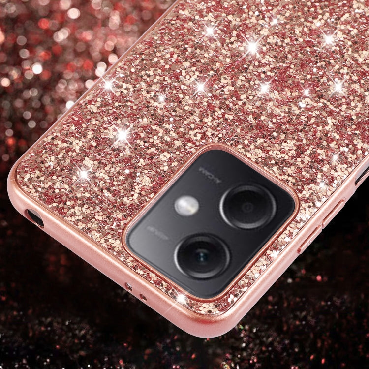 For Xiaomi Redmi Note 12 4G/5G Global Glitter Powder Shockproof TPU Phone Case(Black) - free shipping - PMC TechLife - Order now!