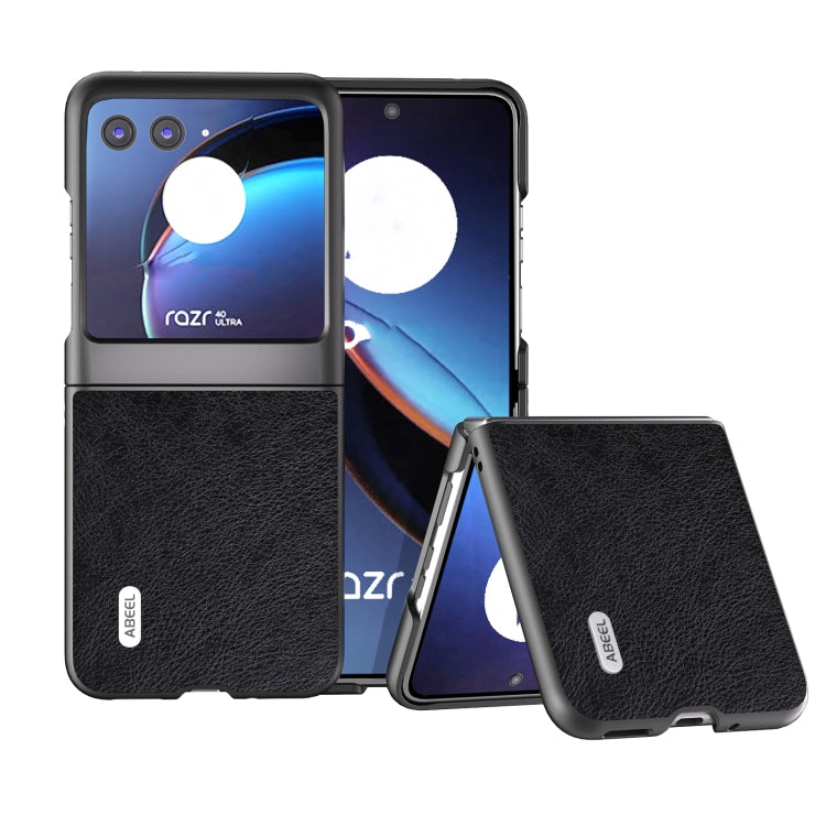 For Motorola Razr 40 Ultra ABEEL Dual Color Lichi Texture PU Phone Case(Black) - free shipping - PMC TechLife - Order now!