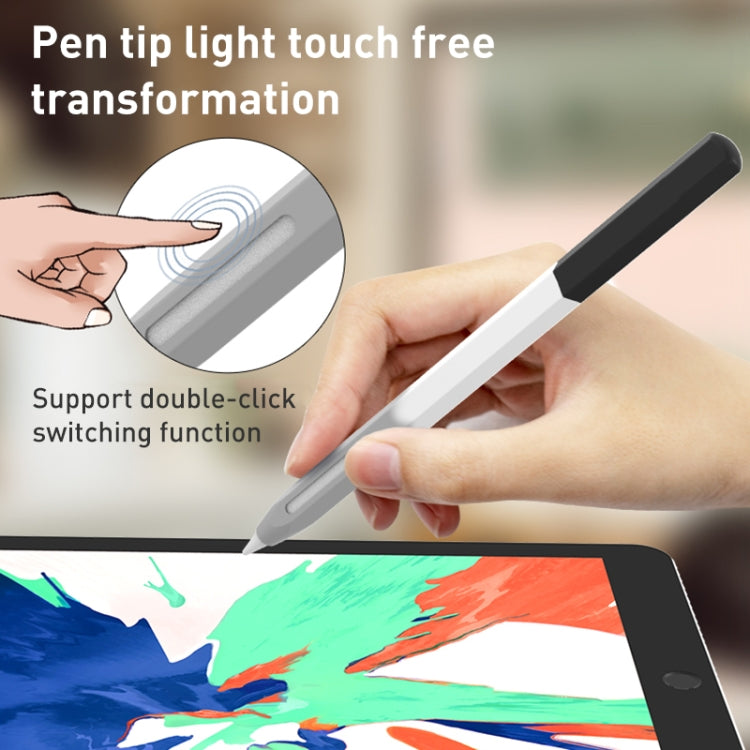 For Apple Pencil 1 LOVE MEI Rainbow Liquid Silicone Protective Pen Case(Yellow) - Pencil Accessories by LOVE MEI | Online Shopping South Africa | PMC TechLife | Buy Now Pay Later Mobicred