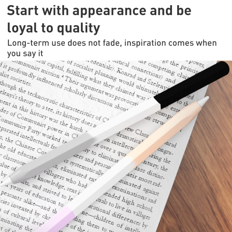 For Apple Pencil 2 LOVE MEI Rainbow Liquid Silicone Protective Pen Case(Black) - Pencil Accessories by LOVE MEI | Online Shopping South Africa | PMC TechLife | Buy Now Pay Later Mobicred