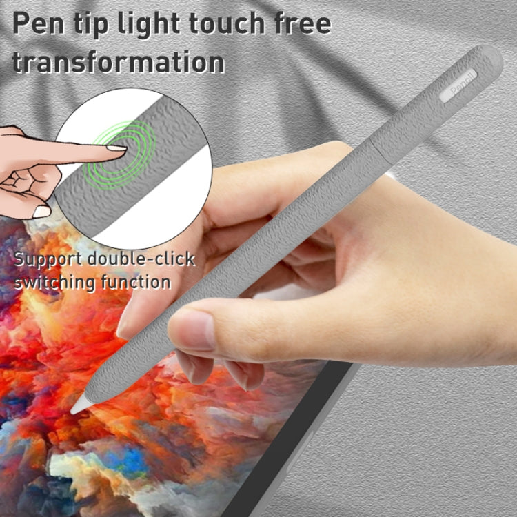 For Apple Pencil 1 LOVE MEI Frosted Leather Texture Silicone Protective Pen Case(Green) - free shipping - PMC TechLife - Order now!