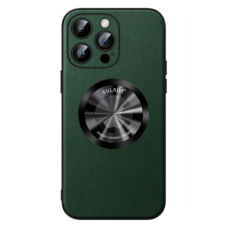 For iPhone 15 Pro Max SULADA Microfiber Leather MagSafe Magnetic Phone Case(Green) - iPhone 15 Pro Max Cases by SULADA | Online Shopping South Africa | PMC TechLife | Buy Now Pay Later Mobicred