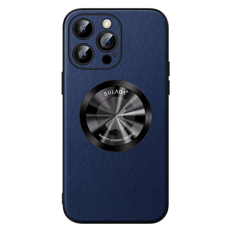 For iPhone 15 Pro SULADA Microfiber Leather MagSafe Magnetic Phone Case(Blue) - iPhone 15 Pro Cases by SULADA | Online Shopping South Africa | PMC TechLife | Buy Now Pay Later Mobicred