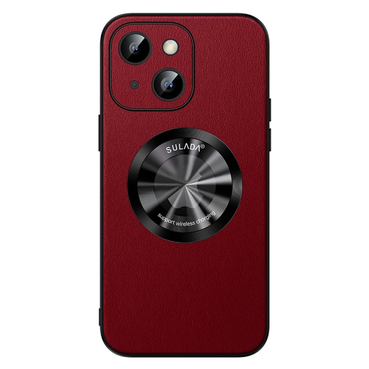 For iPhone 15 SULADA Microfiber Leather MagSafe Magnetic Phone Case(Red) - iPhone 15 Cases by SULADA | Online Shopping South Africa | PMC TechLife