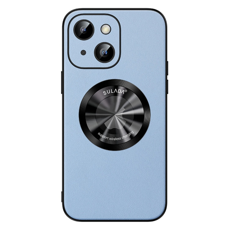 For iPhone 14 SULADA Microfiber Leather MagSafe Magnetic Phone Case(Sierra Blue) - iPhone 14 Cases by SULADA | Online Shopping South Africa | PMC Jewellery