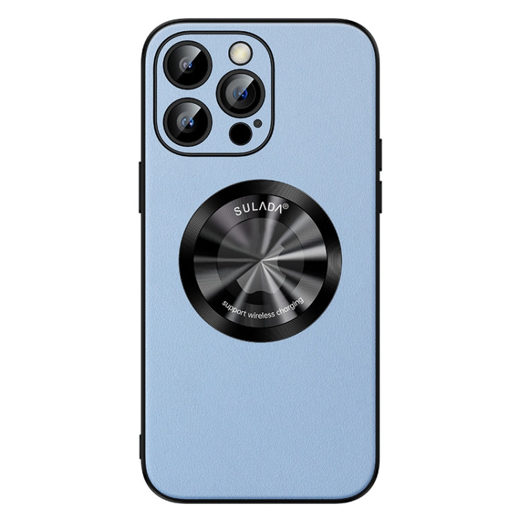 For iPhone 14 Pro SULADA Microfiber Leather MagSafe Magnetic Phone Case(Sierra Blue) - iPhone 14 Pro Cases by SULADA | Online Shopping South Africa | PMC TechLife | Buy Now Pay Later Mobicred