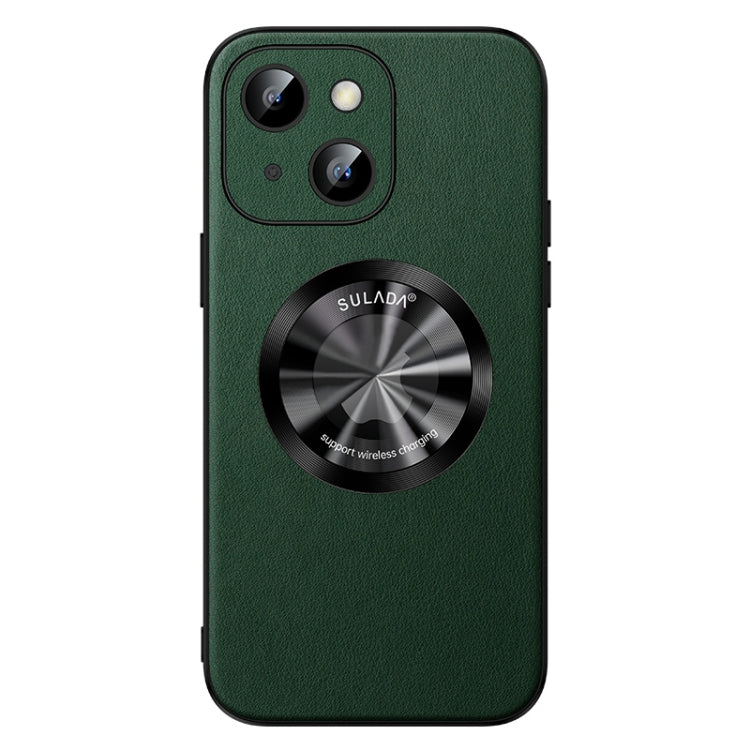 For iPhone 13 SULADA Microfiber Leather MagSafe Magnetic Phone Case(Green) - iPhone 13 Cases by SULADA | Online Shopping South Africa | PMC Jewellery